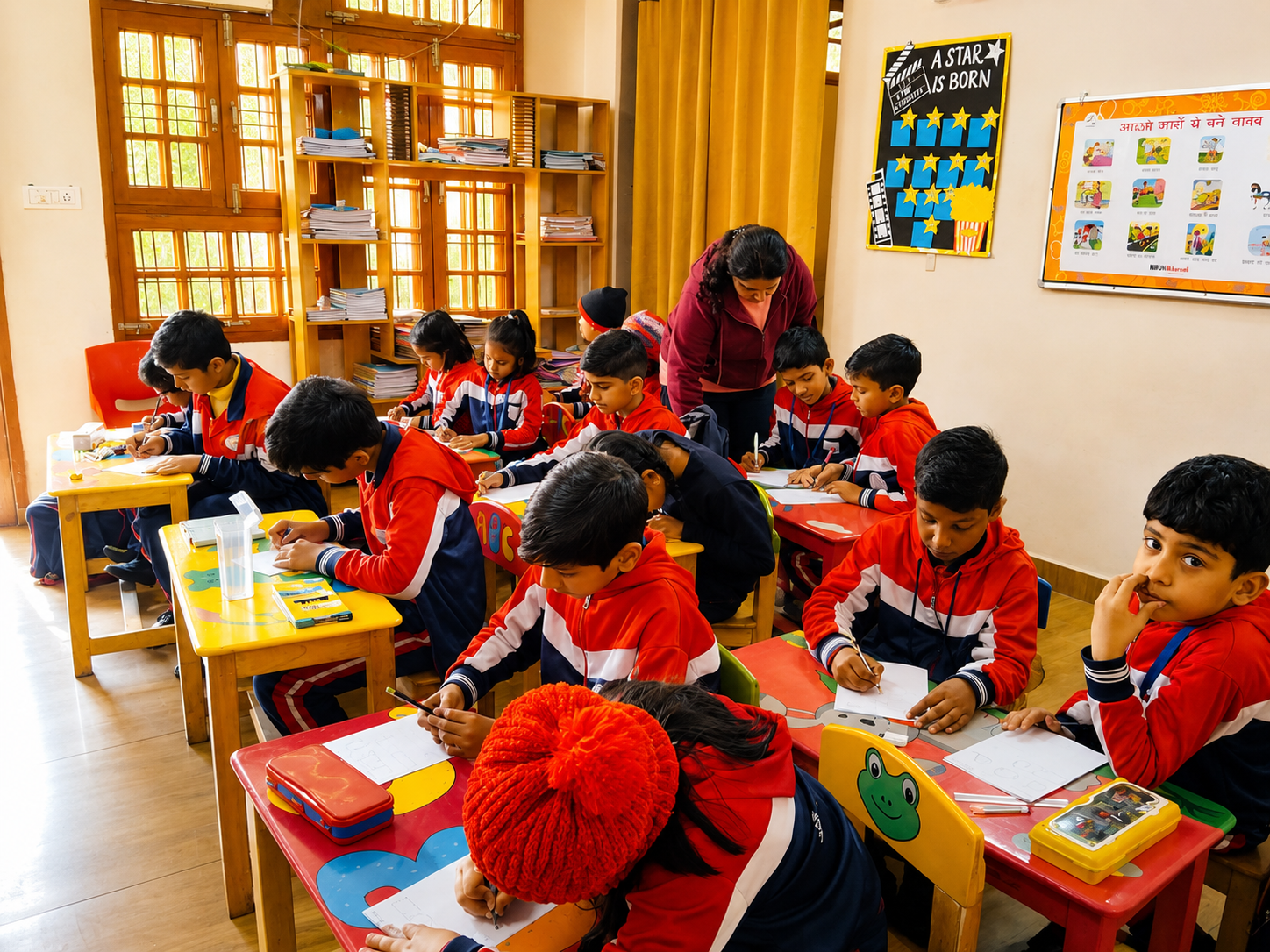 A Cosmic International School student in the classroom